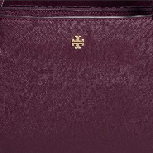 ‼️sold‼️Tory Burch Burgundy Leather Medium York Buckle Tote - Picture 4 of 7